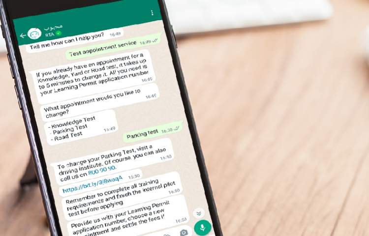 Booking of driving tests in Dubai is provided with WhatsApp
