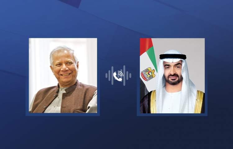 The President of the UAE had a conversation with the Acting Prime Minister of Bangladesh