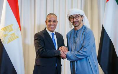 Abdullah Bin Zayed met with the Minister of Foreign Affairs of Egypt