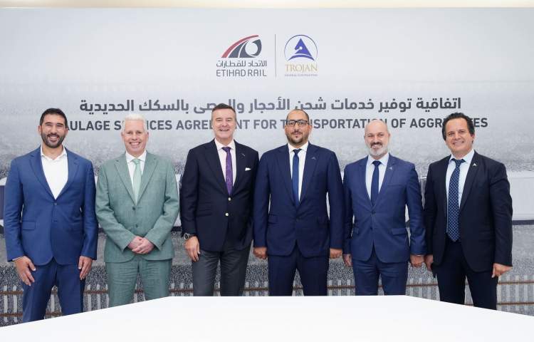 Etihad Rail Freight signed a cooperation agreement with Trojan General Contracting