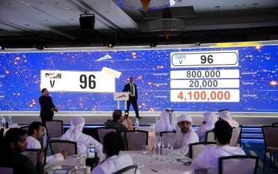 Premium plates were sold at the RTA auction for AED 69.137 million