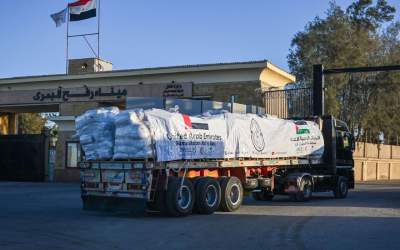 Three UAE aid convoys arrive in Gaza Strip