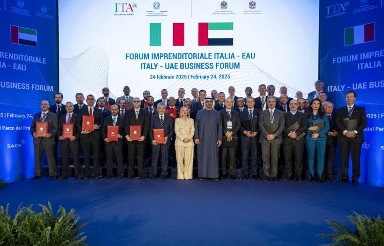 President of the UAE attends UAE-Italy Business Forum